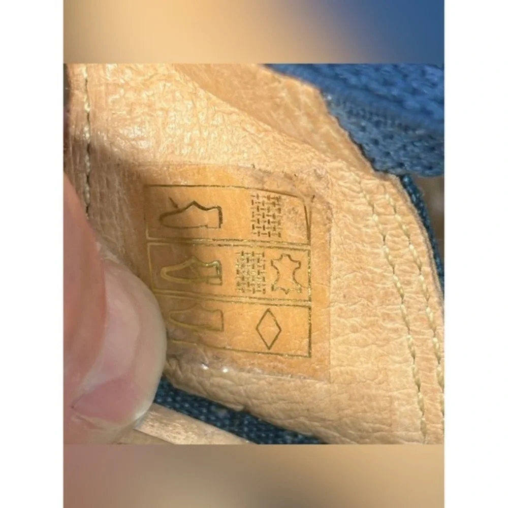 Vidorreta Spain Espadrille Wedge Sandals EU39 US8.5-9 Blue Grey Shimmery Chevron